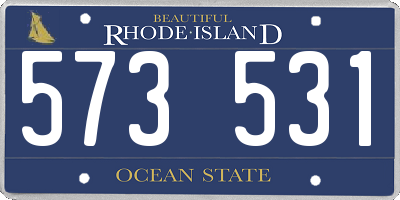 RI license plate 573531