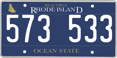 RI license plate 573533