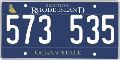 RI license plate 573535