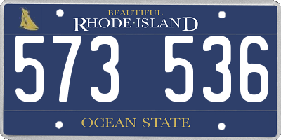 RI license plate 573536