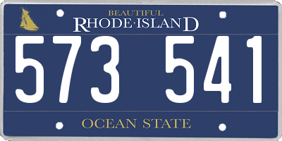 RI license plate 573541