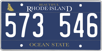 RI license plate 573546