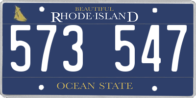 RI license plate 573547
