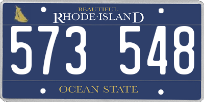 RI license plate 573548