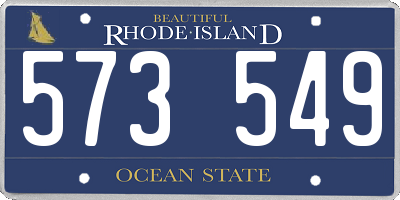 RI license plate 573549