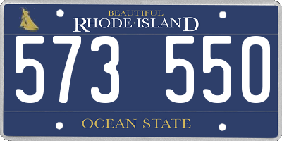 RI license plate 573550