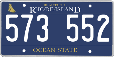 RI license plate 573552