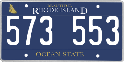 RI license plate 573553