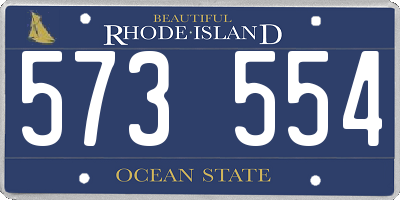 RI license plate 573554