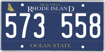 RI license plate 573558
