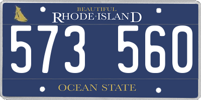 RI license plate 573560