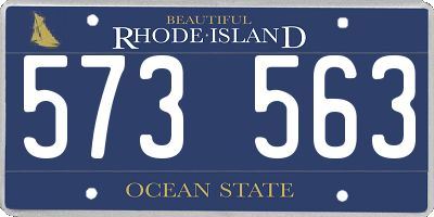 RI license plate 573563