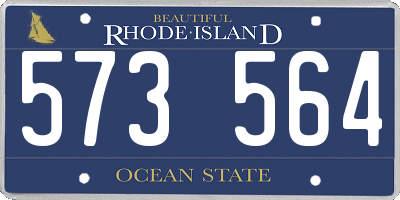 RI license plate 573564