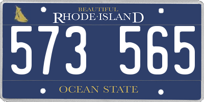 RI license plate 573565