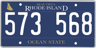 RI license plate 573568