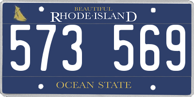 RI license plate 573569