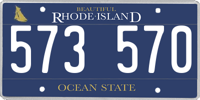 RI license plate 573570