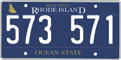 RI license plate 573571