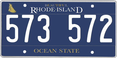 RI license plate 573572