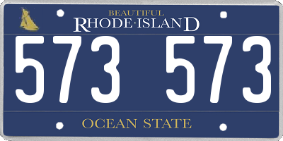 RI license plate 573573