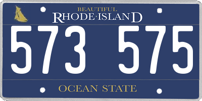RI license plate 573575