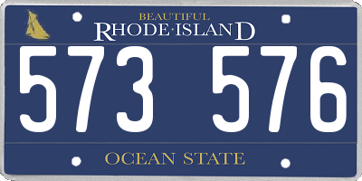 RI license plate 573576