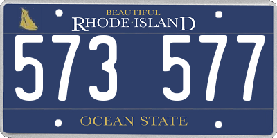 RI license plate 573577