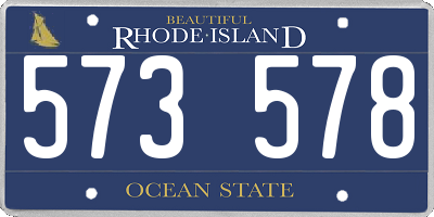 RI license plate 573578