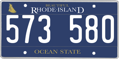 RI license plate 573580