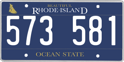 RI license plate 573581