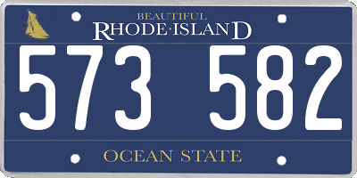 RI license plate 573582