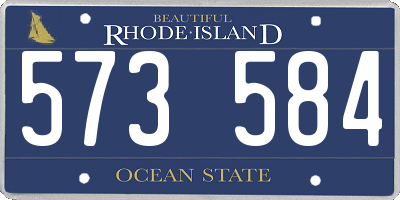 RI license plate 573584