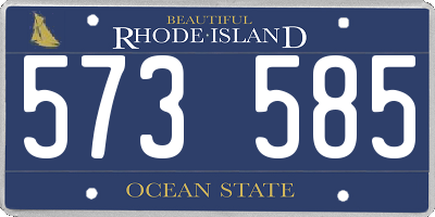 RI license plate 573585