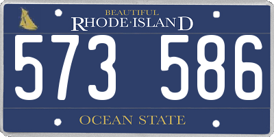 RI license plate 573586