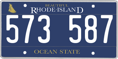 RI license plate 573587