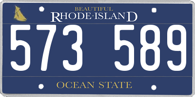 RI license plate 573589