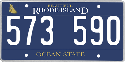 RI license plate 573590