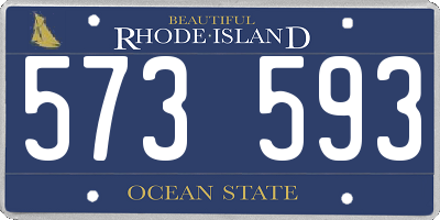 RI license plate 573593