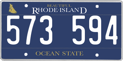 RI license plate 573594