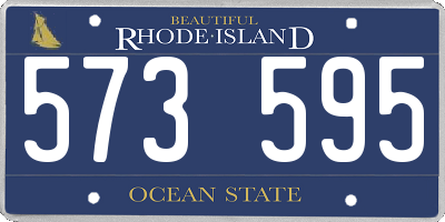 RI license plate 573595