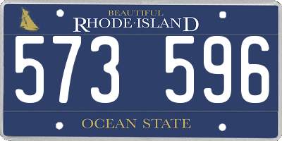 RI license plate 573596
