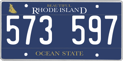 RI license plate 573597