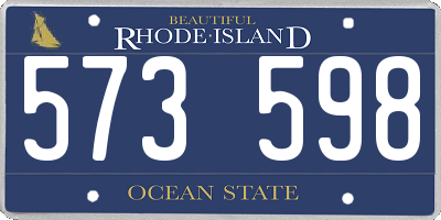 RI license plate 573598