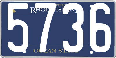 RI license plate 5736