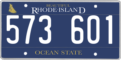 RI license plate 573601