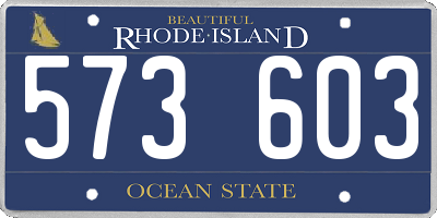 RI license plate 573603
