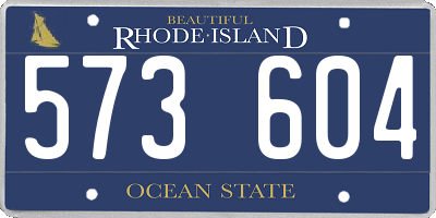 RI license plate 573604