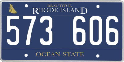 RI license plate 573606