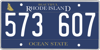 RI license plate 573607