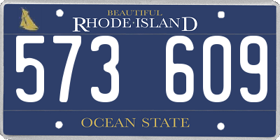 RI license plate 573609